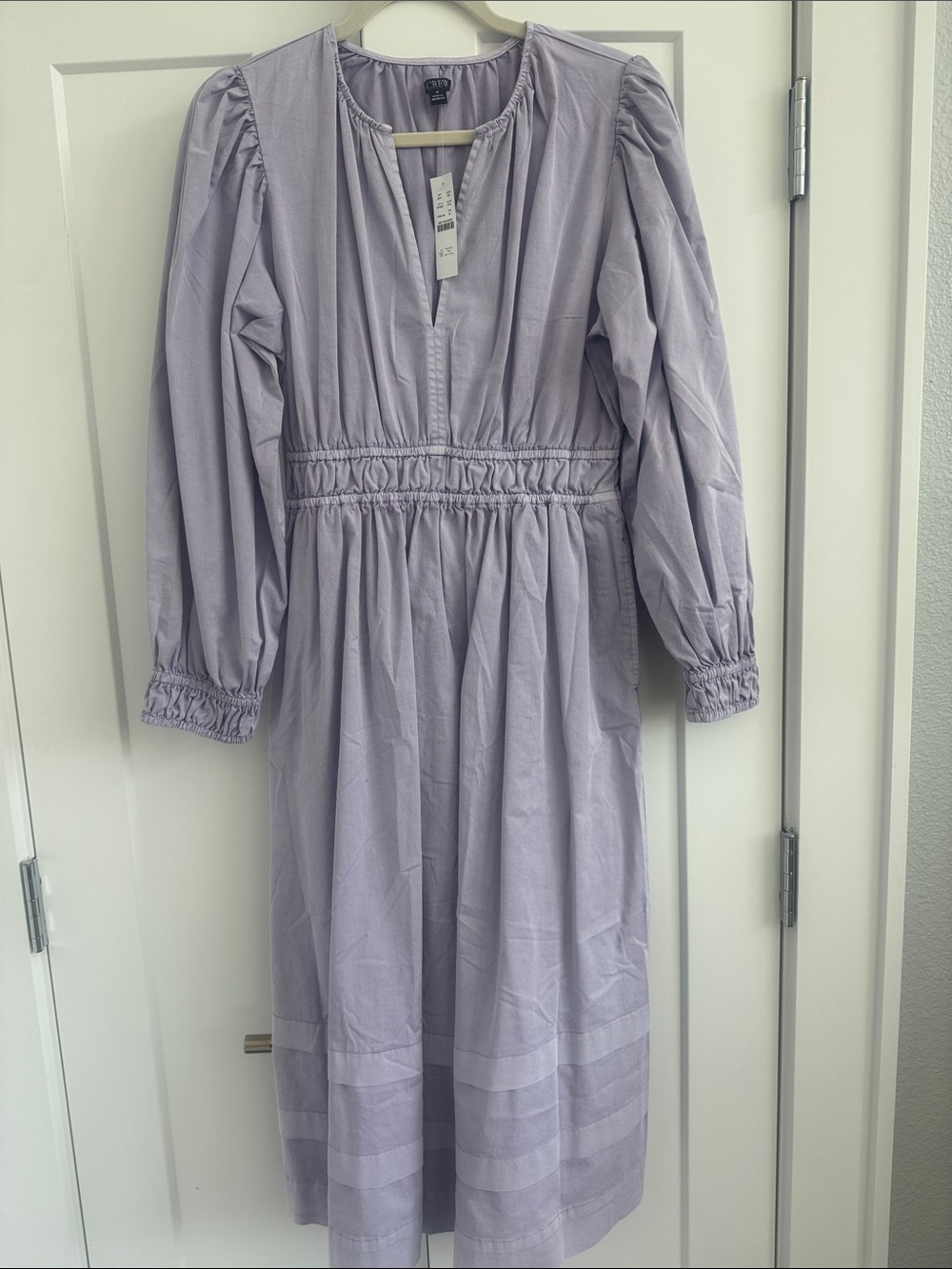 J. Crew Lavender Smocked-Waist Maxi Dress